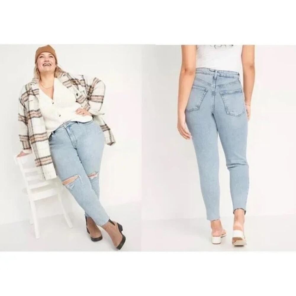 Old‎ Navy OG Straight jeans women's 18 kallie light destroy secret slim pockets
